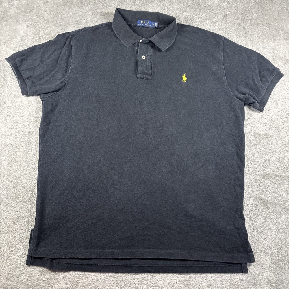 Vintage Polo‎ Ralph Lauren Men's Classic Short Sleeve Polo Black Size XL